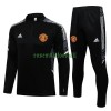 Manchester United Champions League Ensemble Sweat d'Entraînement Quarter-Zip 22-23 Noir Blanc Pour Enfant